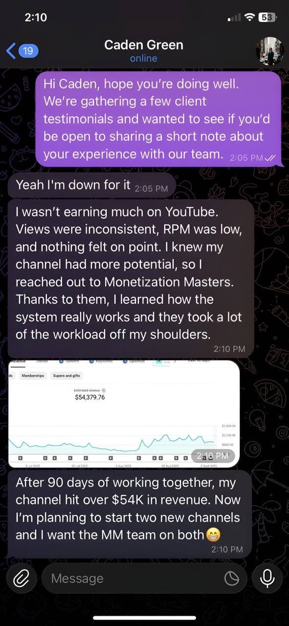 Monetization Masters - Testimonials #13