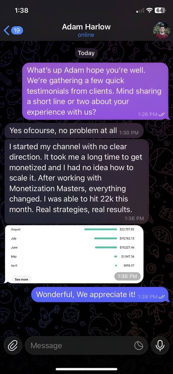 Monetization Masters - Testimonials #2